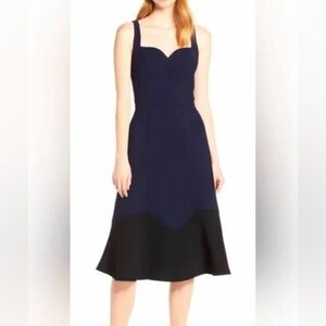 HARLYN Cocktail Dress / Size X-Small / Navy & Black